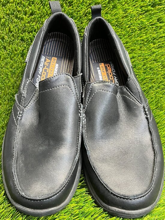Skechers Harper Forde Mens Size 10 Black Classic Leather Slip-On Loafer Shoes main image 9